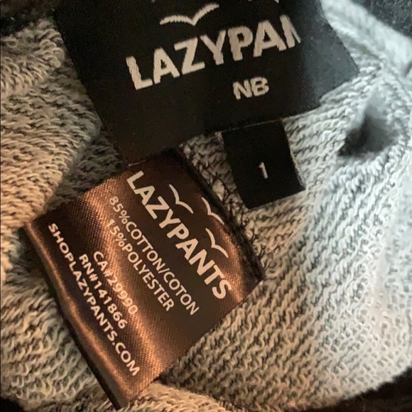 Lazy Pants Sweatpants Dark Gray Sz 1 - Picture 10 of 12